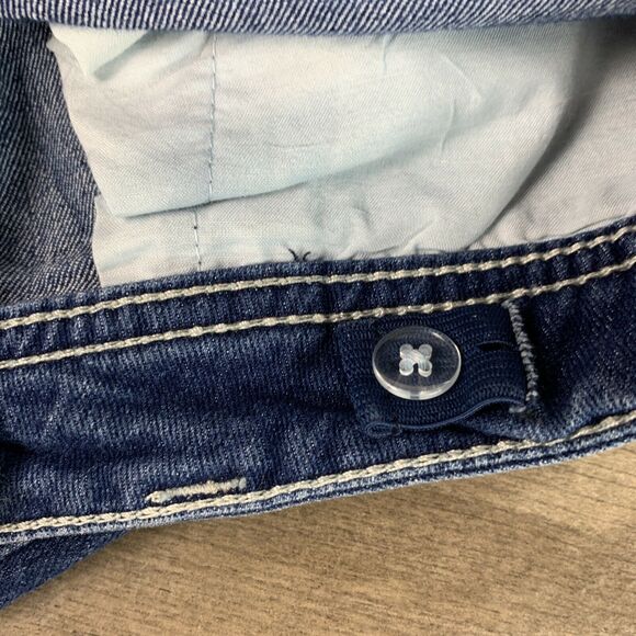 Faded Glory Blue Denim Girls Youth Jeans Sz 14 Straight Leg Flap Pockets Stretch - Picture 10 of 10